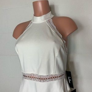 reach out my hand white lace skater dress